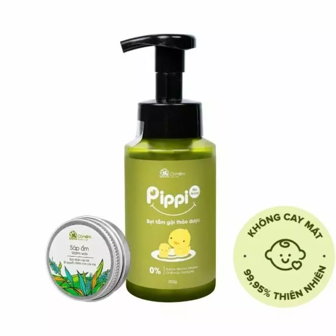 [SET QUÀ TẶNG] Bọt tắm Pippi + Sáp giữ ấm