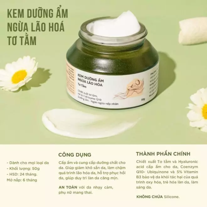 [SET QUÀ TẶNG] Bộ Chăm sóc da Tơ Tằm - dưỡng ẩm, chống lão hoá chuyên sâu 3 bước