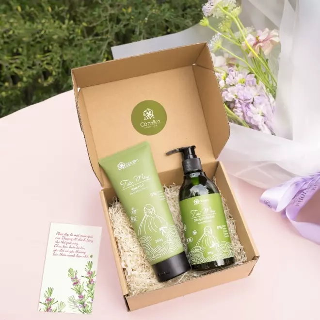 [SET QUÀ TẶNG] Bộ sản phẩm Gội xả thảo dược Tóc Mây - Tóc khỏe từ gốc, giảm gãy rụng