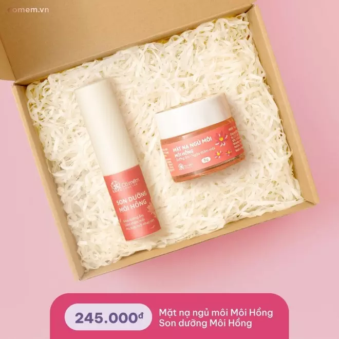 [SET QUÀ TẶNG] Mặt nạ ngủ môi + Son dưỡng dành cho bạn gái