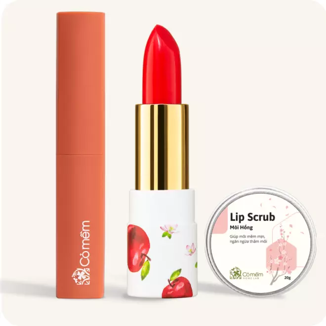 [SET QUÀ TẶNG] Son kem Nhung + son dưỡng + lipscrub