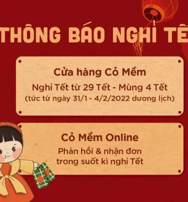  Cỏ Mềm THÔNG BÁO lịch nghỉ Tết Nhâm Dần