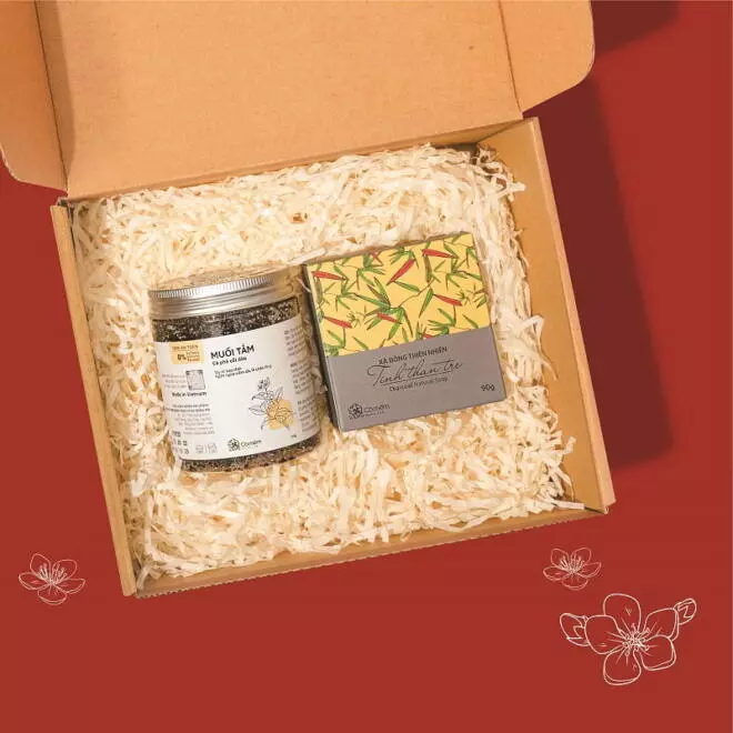 [SET QUÀ TẶNG] Xà bông thiên nhiên + Muối tắm cafe cốt dừa