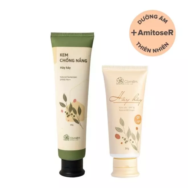 [SET QUÀ TẶNG] Bộ Trang điểm 2 bước (Kem chống nắng + Kem nền)