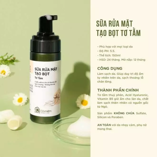 Combo Rửa mặt sạch sâu Tơ tằm - Double Cleansing từ thiên nhiên