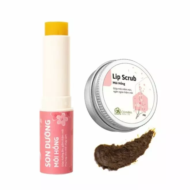 Combo dưỡng Hồng Môi (Lipscrub Môi Hồng + Son dưỡng Môi Hồng)