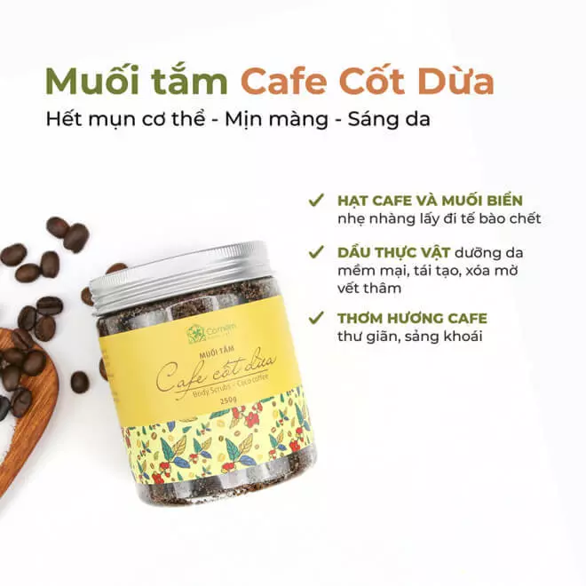 [SET QUÀ TẶNG] Xà bông thiên nhiên + Muối tắm cafe cốt dừa