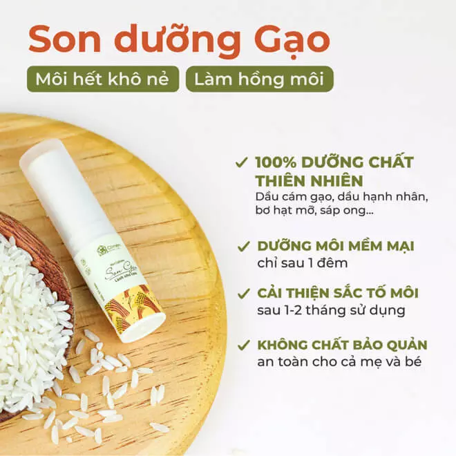 [SET QUÀ TẶNG] Son dưỡng Gạo + Xà bông rửa mặt