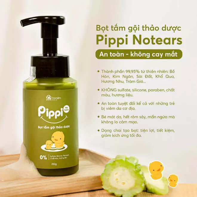 [SET QUÀ TẶNG] Bọt tắm Pippi + Sáp giữ ấm