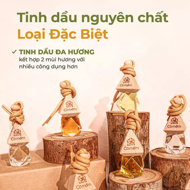 [SET QUÀ TẶNG] Xà bông thiên nhiên + Tinh dầu treo nguyên chất