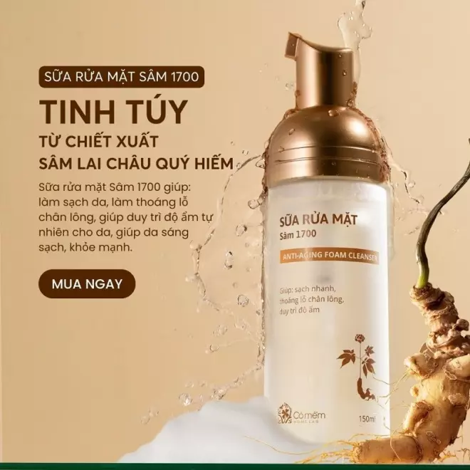 [SET QUÀ TẶNG] Combo 2 Sản Phẩm Làm Sạch Cấp Ẩm Cho Da Sâm 1700