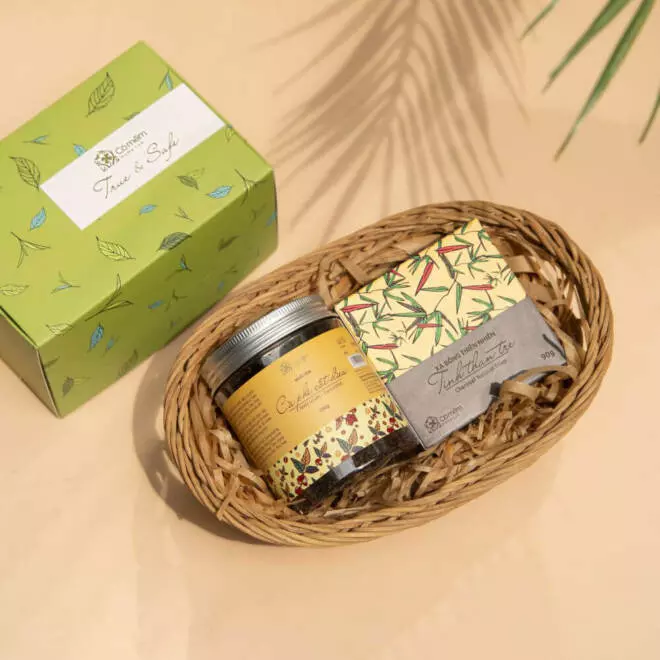 [SET QUÀ TẶNG] Xà bông thiên nhiên + Muối tắm cafe cốt dừa