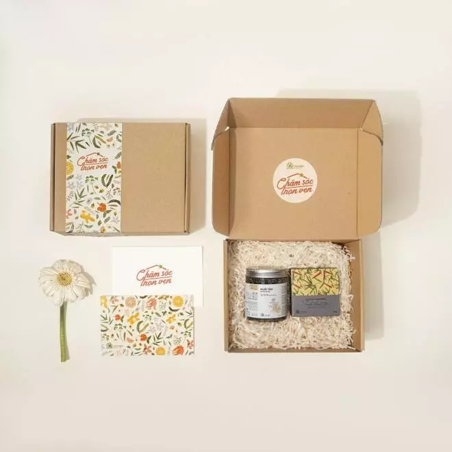 [SET QUÀ TẶNG] Xà bông thiên nhiên + Muối tắm cafe cốt dừa